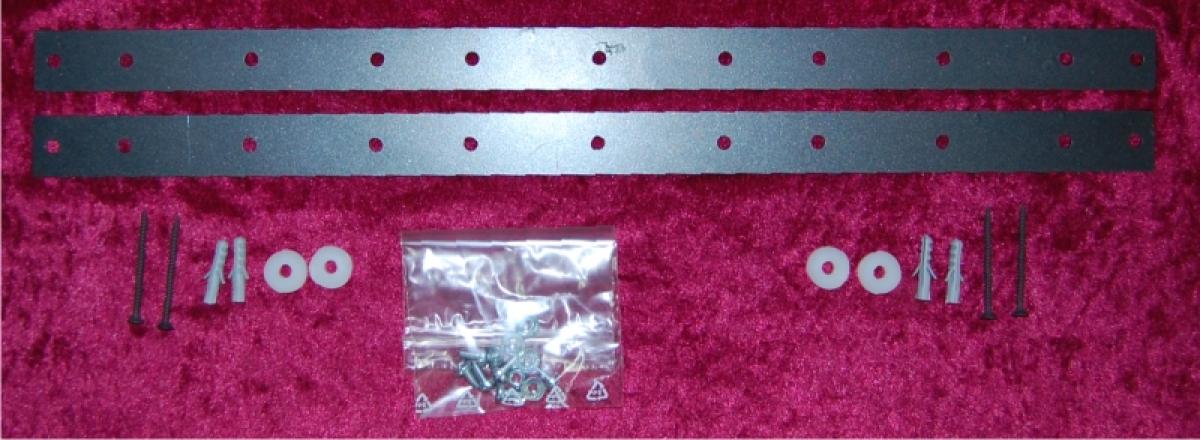 Montageleiste 2 x 1-reihige Fachleiste, 2er Set, schwarz